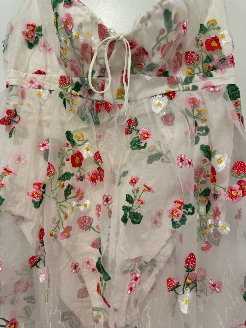 SOLD - For Love and Lemons Jaclyn Midi Bodysuit Dress / Ivory - Picture 12 of 15